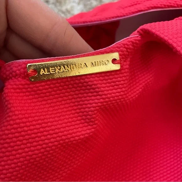 Alexandra Miro Audrey One Piece Swimsuit in Coral Red Estimated XS - Picture 6 of 7